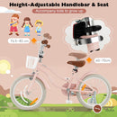 Kids First Bike with Basket and Training Wheels – TS10086PI-18