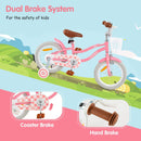 Kids First Bike with Basket and Training Wheels – TS10086RE-14