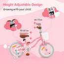 Kids First Bike with Basket and Training Wheels – TS10086RE-14