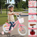 Kids First Bike with Basket and Training Wheels – TS10086RE-14