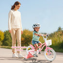 Kids First Bike with Basket and Training Wheels – TS10086RE-14