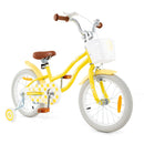 Kids First Bike with Basket and Training Wheels – TS10086YW-16