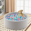 90cm Round Foam Ball Pit with 200 Balls – Pink – Pink