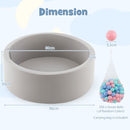90cm Round Foam Ball Pit with 200 Balls – Pink – Pink