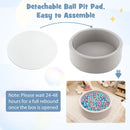 90cm Round Foam Ball Pit with 200 Balls – Pink – Pink