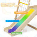 Wooden Indoor Jungle Gym with Extended Slide – Colourful