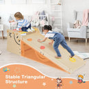 Wooden Climbing Step Stool with Seesaw Ramp – Multicolour