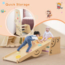 Wooden Climbing Step Stool with Seesaw Ramp – Multicolour
