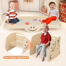 Wooden Climbing Step Stool with Seesaw Ramp – Multicolour
