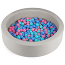 105cm Round Foam Ball Pit with 200 Balls – Grey
