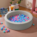 105cm Round Foam Ball Pit with 200 Balls – Grey