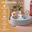 105cm Round Foam Ball Pit with 200 Balls – Grey
