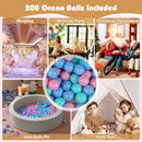 105cm Round Foam Ball Pit with 200 Balls – Grey