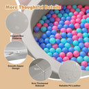 105cm Round Foam Ball Pit with 200 Balls – Grey