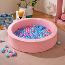 105cm Round Foam Ball Pit with 200 Balls – Pink
