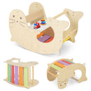 Sea Lion Wooden Climbing Arch and Rocker – Natural