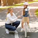 Pink Kids Bike with Woven Basket and Training Wheels – Pink / 16 inches
