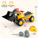 Ride-On Bulldozer with Sounds and Toy Stones – Yellow