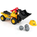 Ride-On Bulldozer with Sounds and Toy Stones – Yellow