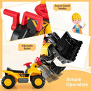 Ride-On Bulldozer with Sounds and Toy Stones – Yellow