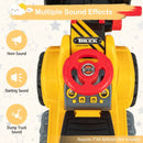 Ride-On Bulldozer with Sounds and Toy Stones – Yellow