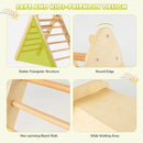 Wooden Triangle Climber with Slide Ramp – Natural