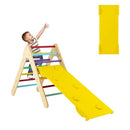 Wooden Triangle Climbing Ladder with Reversible Ramp – Multicolour