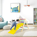 Wooden Triangle Climbing Ladder with Reversible Ramp – Multicolour