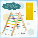 Wooden Triangle Climbing Ladder with Reversible Ramp – Multicolour