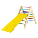 Wooden Triangle Climbing Ladder with Reversible Ramp – Multicolour