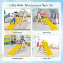 Wooden Triangle Climbing Ladder with Reversible Ramp – Multicolour