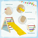 Wooden Triangle Climbing Ladder with Reversible Ramp – Multicolour