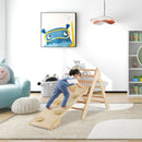 Wooden Triangle Climbing Ladder with Reversible Ramp – Natural