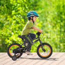 Kids Sport Bike with Adjustable Saddle and Training Wheels – Black / 14 inches