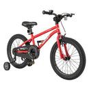Kids Sport Bike with Adjustable Saddle and Training Wheels – Red / 18 inches