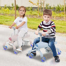 2-in-1 Toddler Push Car with Light-Up Wheels – Blue