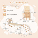 Wooden Triangle Climber, Arch and Reversible Ramp Set – White