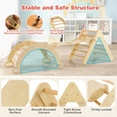 Wooden Triangle Climber, Arch and Reversible Ramp Set – Natural