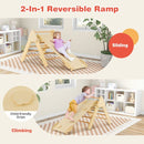 Wooden Triangle Climber, Arch and Reversible Ramp Set – Natural