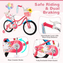 Pink Kids Bike with Doll Seat and Training Wheels – Pink / 16 inches