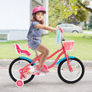 Pink Kids Bike with Doll Seat and Training Wheels – Pink / 16 inches