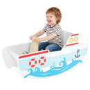 Wooden Nautical Rocking Boat for Toddlers – Multicolour