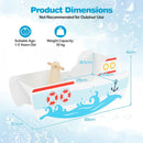 Wooden Nautical Rocking Boat for Toddlers – Multicolour