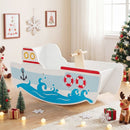 Wooden Nautical Rocking Boat for Toddlers – Multicolour
