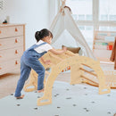 90cm Wooden Climbing Arch and Sensory Table – Natural
