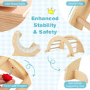 Wooden Climbing Arch with Cushion and Storage Bin – Natural