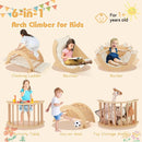 Wooden Climbing Arch Rocker with Cushion Mat – Beige