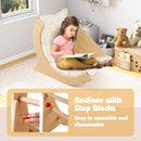 Wooden Climbing Arch Rocker with Cushion Mat – Beige