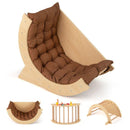 Wooden Climbing Arch Rocker with Cushion Mat – Coffee