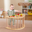 Wooden Climbing Arch Rocker with Cushion Mat – Coffee